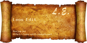 Less Edit névjegykártya